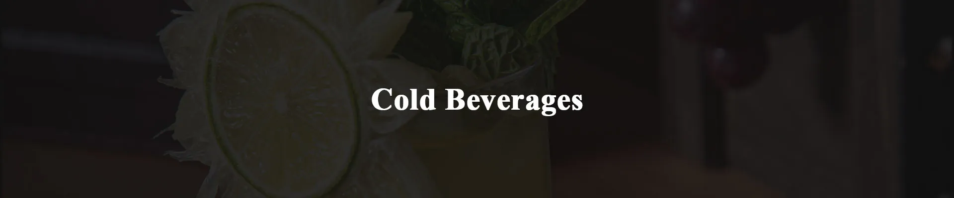 Cold Beverages Menu Banner at Patron Meat House Abu Dhabi
