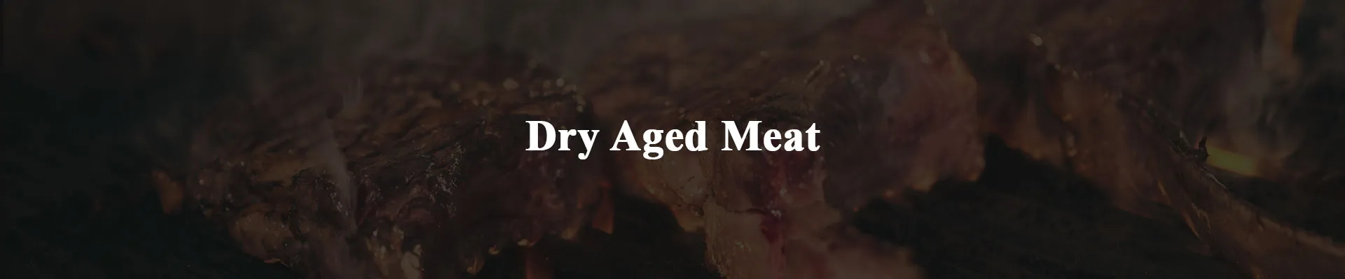 Dry Aged Meat Menu Banner at Patron Meat House